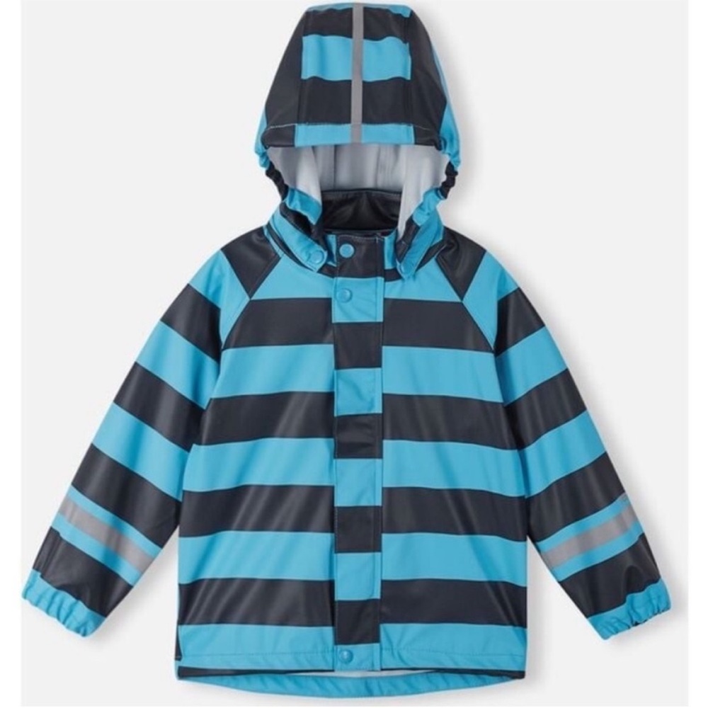 Reima Kids' Vesi Raincoat in Blue Sky Stripe—3T - Picture 3 of 11
